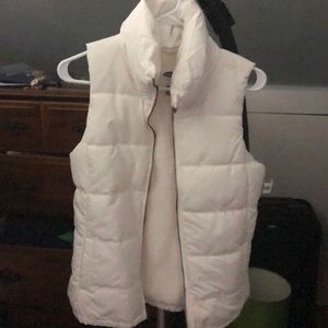 White puffy vest